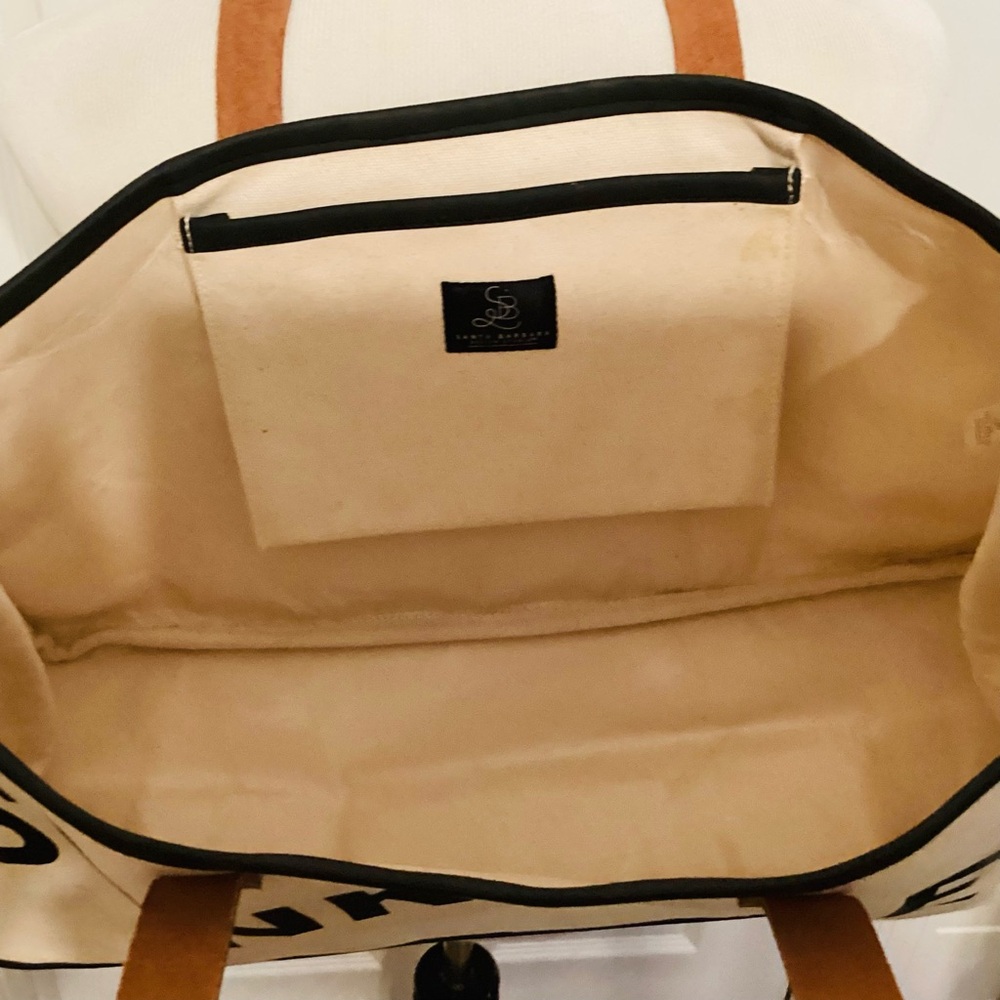 Sunkissed Canvas Tote with Tan Leather Handles - Picture 2 of 5